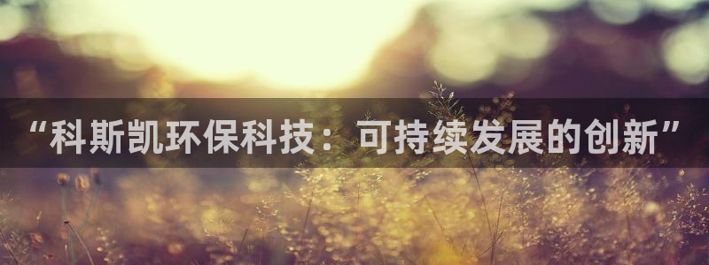 “科斯凯环保科技：可持续发展的创新”