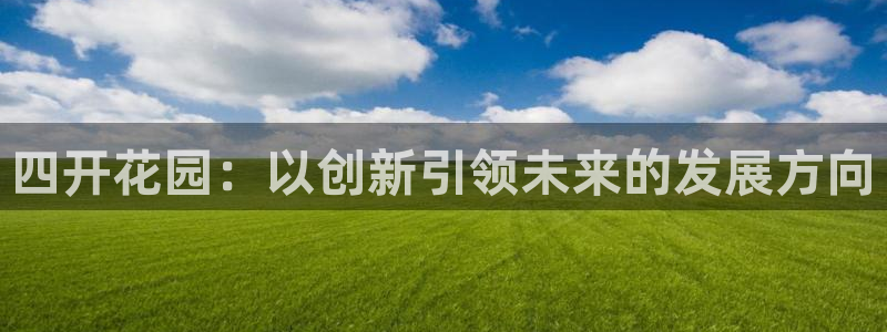 四开花园：以创新引领未来的发展方向